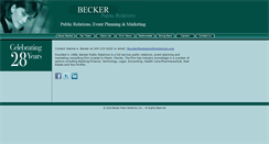 Desktop Screenshot of beckerpublicrelations.com